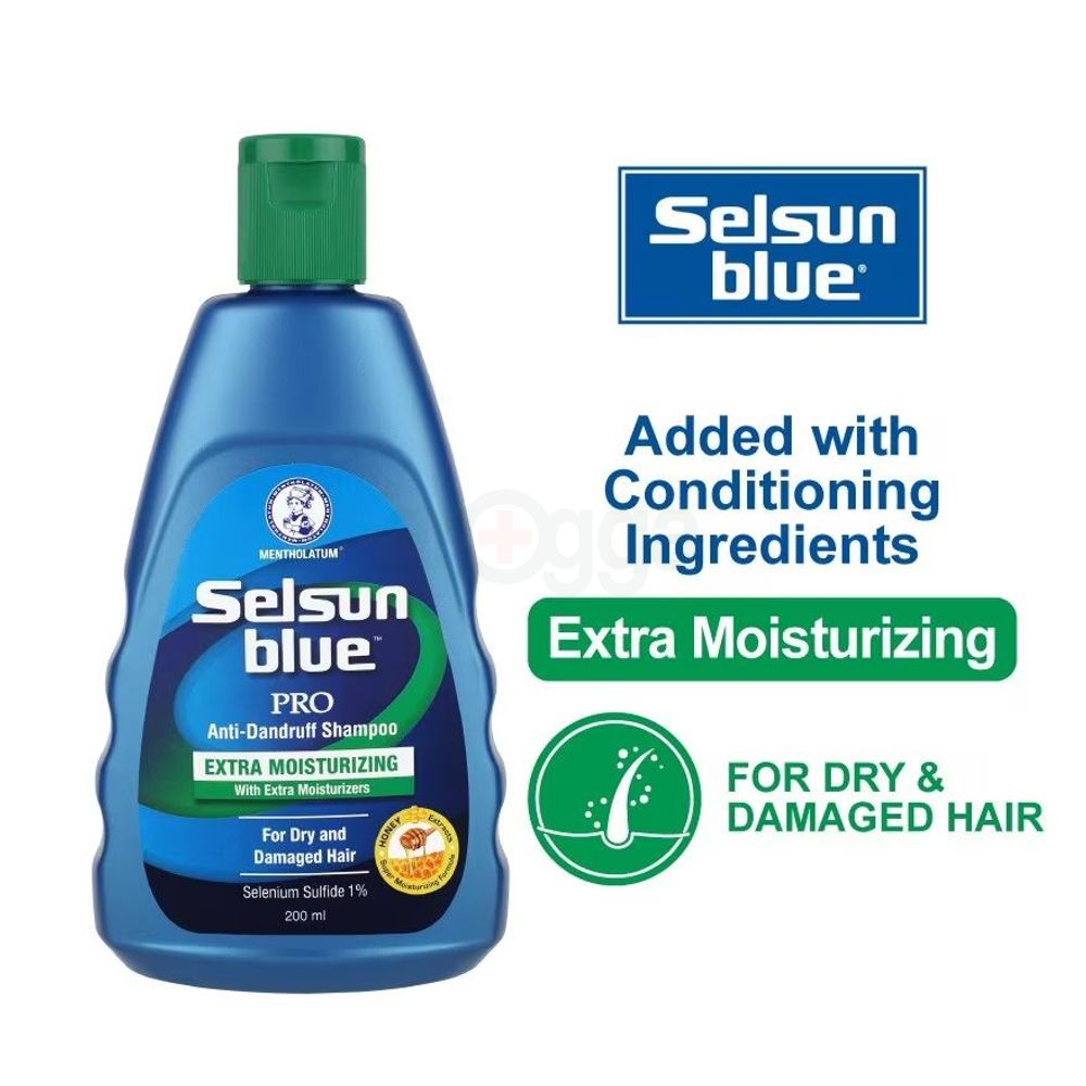 Selsun Blue Pro Extra Moisturizing Anti Dandruff Shampoo for Dry and Damged Hair  