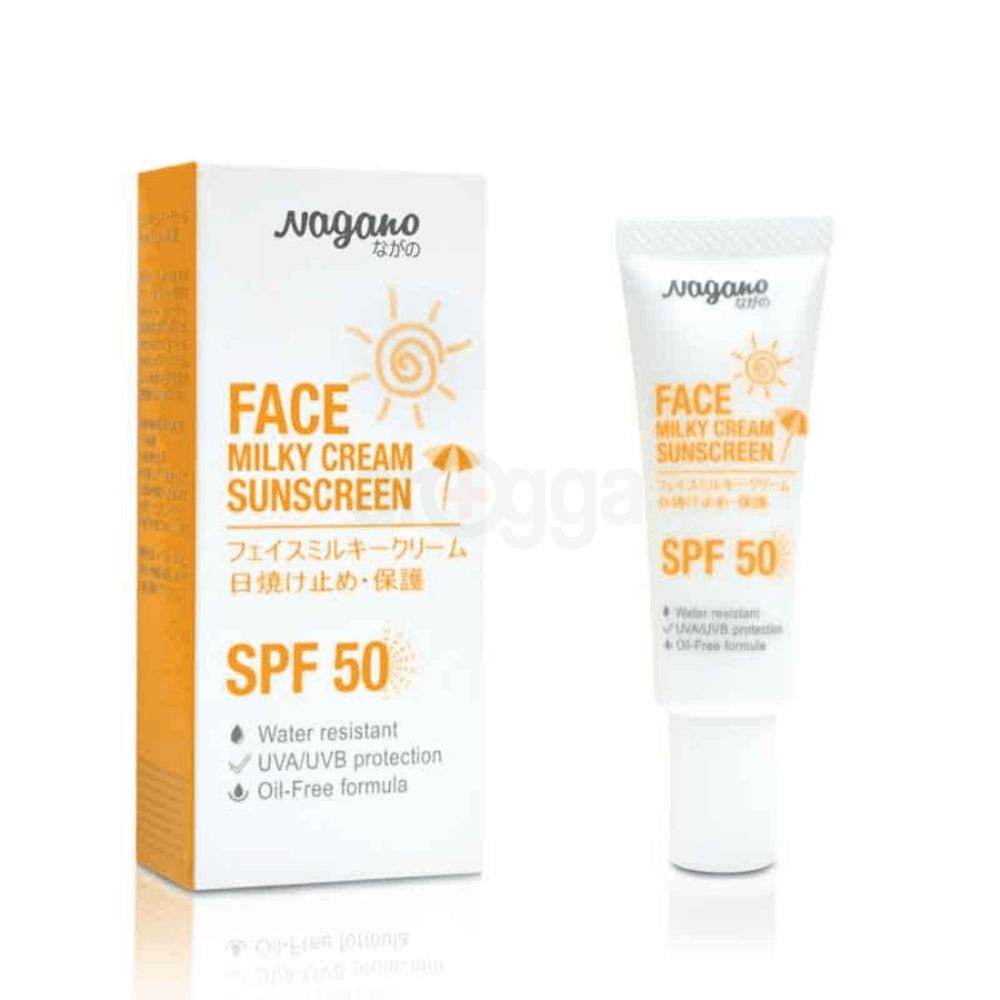 Nagano Face Milky Cream Sunscreen SPF50 20ml  