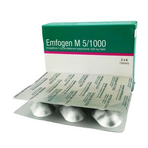 Emfogen M 5/1000 5mg+1000mg tablet