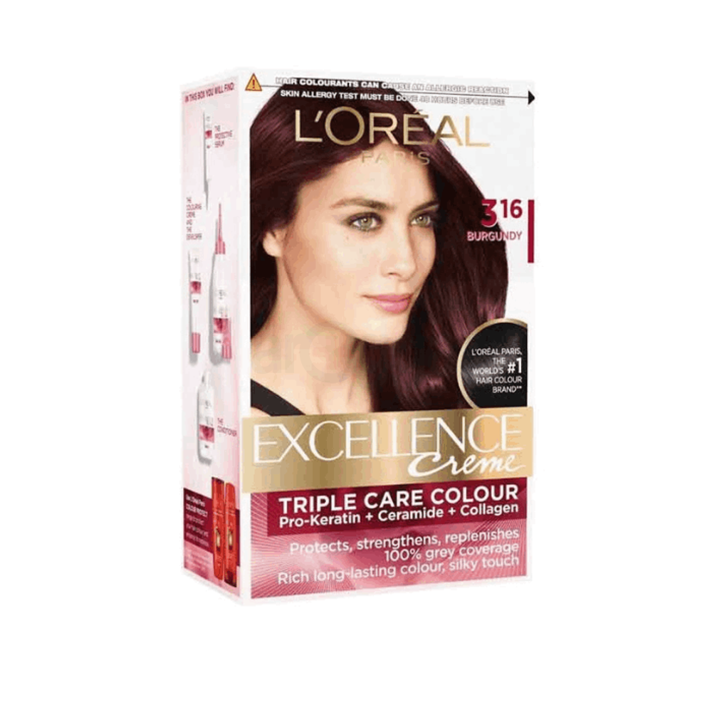 Loreal Paris Excellence Creme Hair Color 3.16 Burgundy  