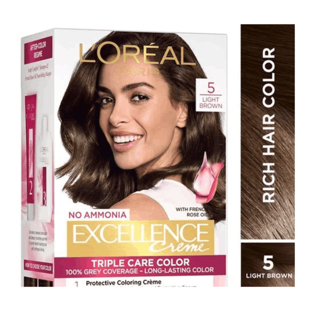 Loreal Paris Excellence Creme Hair Color 5 Light Brown  
