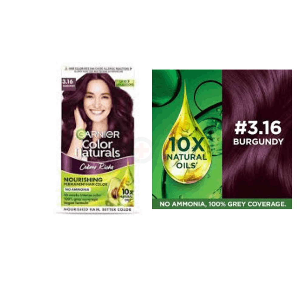 Garnier Color Naturals Creme Riche Hair Color (35ml+30g) - 3.16 Burgundy  
