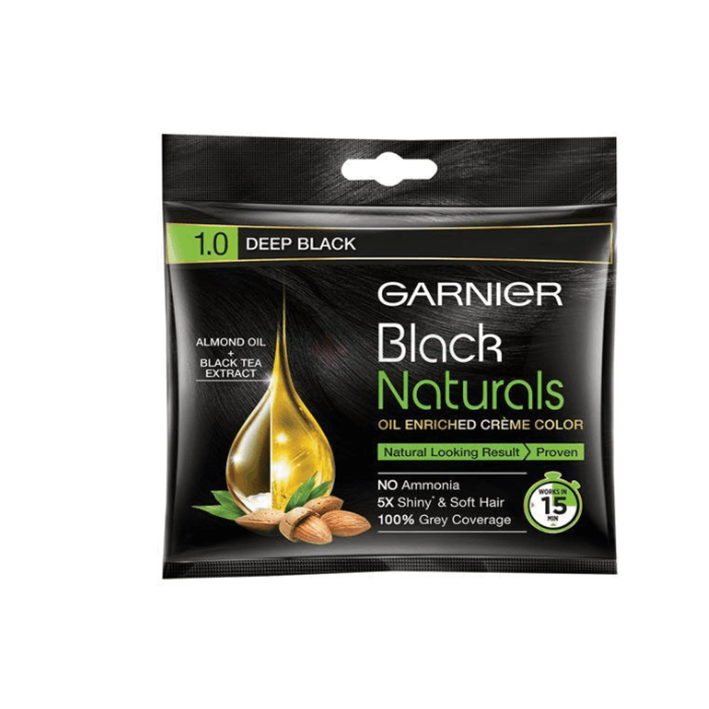 Garnier Black Naturals Shade-1 Deep Black (20gm+20ml)  