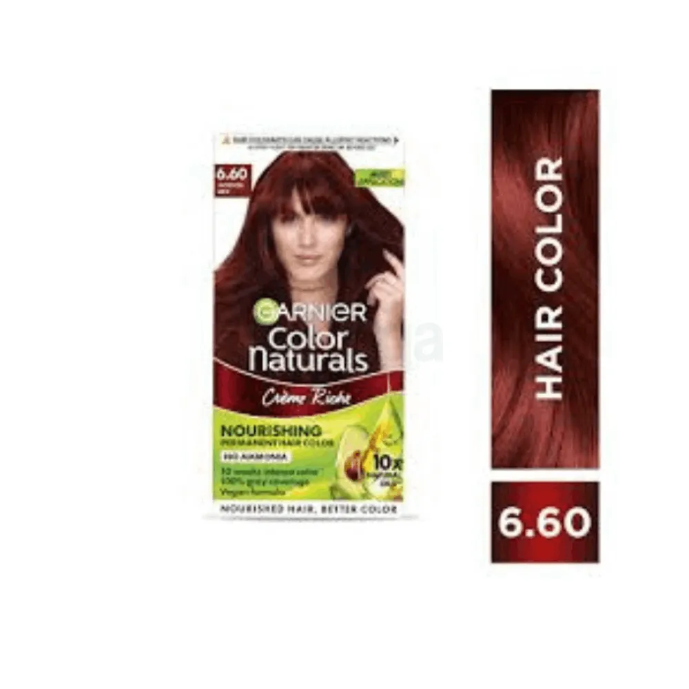 Garnier Color Naturals Creme Riche Hair Color (70ml+60g) - 6.60 Intense Red  