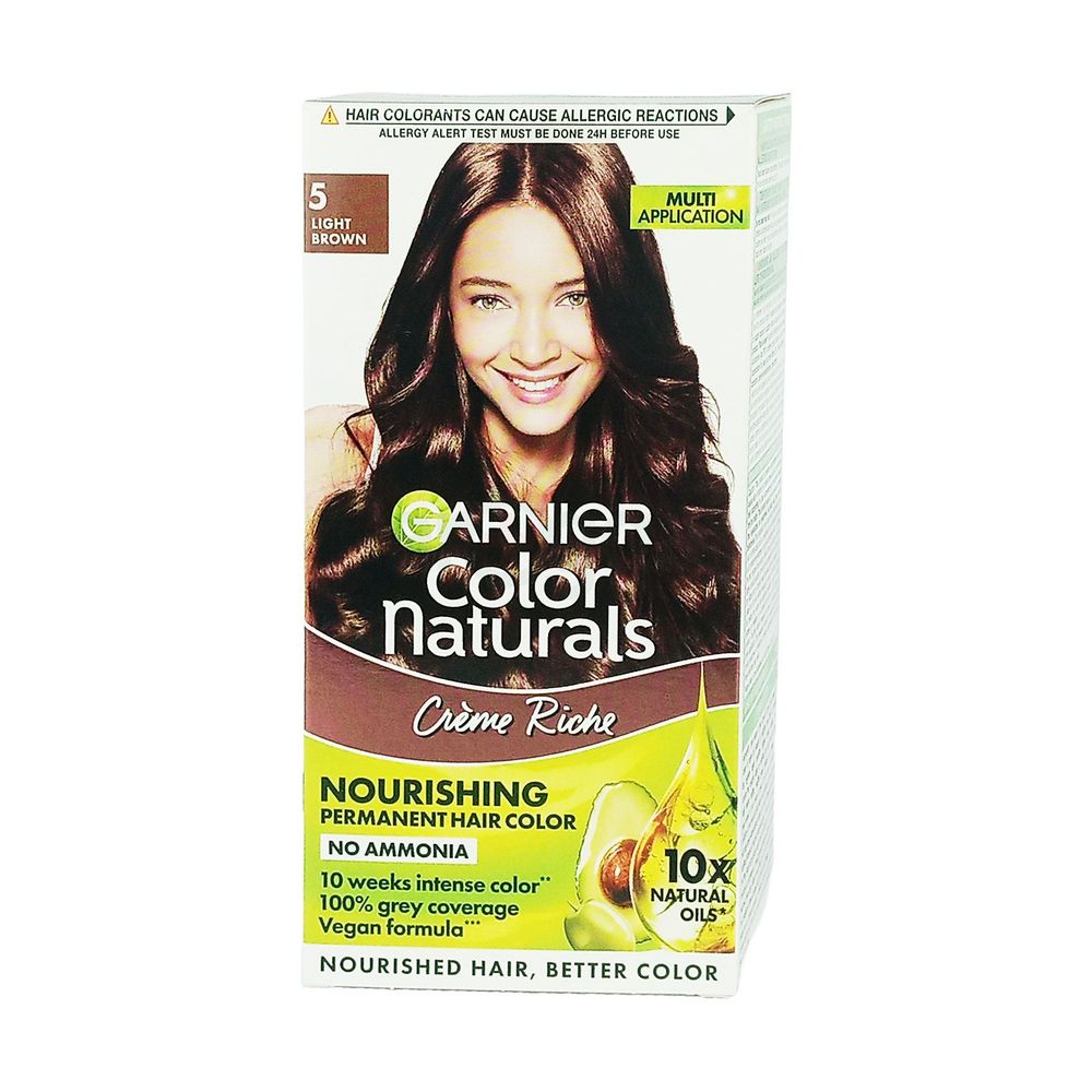Garnier Color Naturals Creme Riche Hair Color (70ml+60g) - 5 Light Brown  