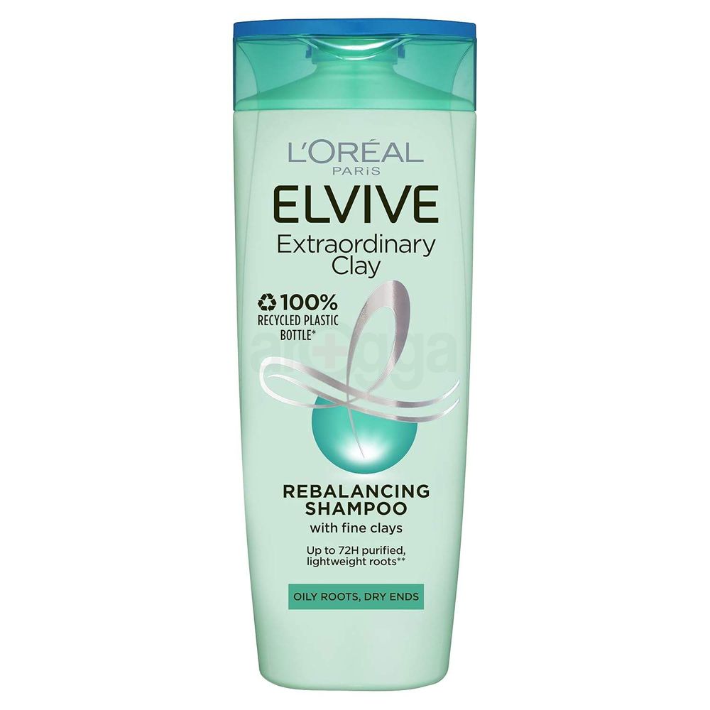 Loreal Paris Elvive 72hr Extraordinary Rebalancing Shampoo with Fine Clays for Oily Roots and Dry Ends  (Made in France)  