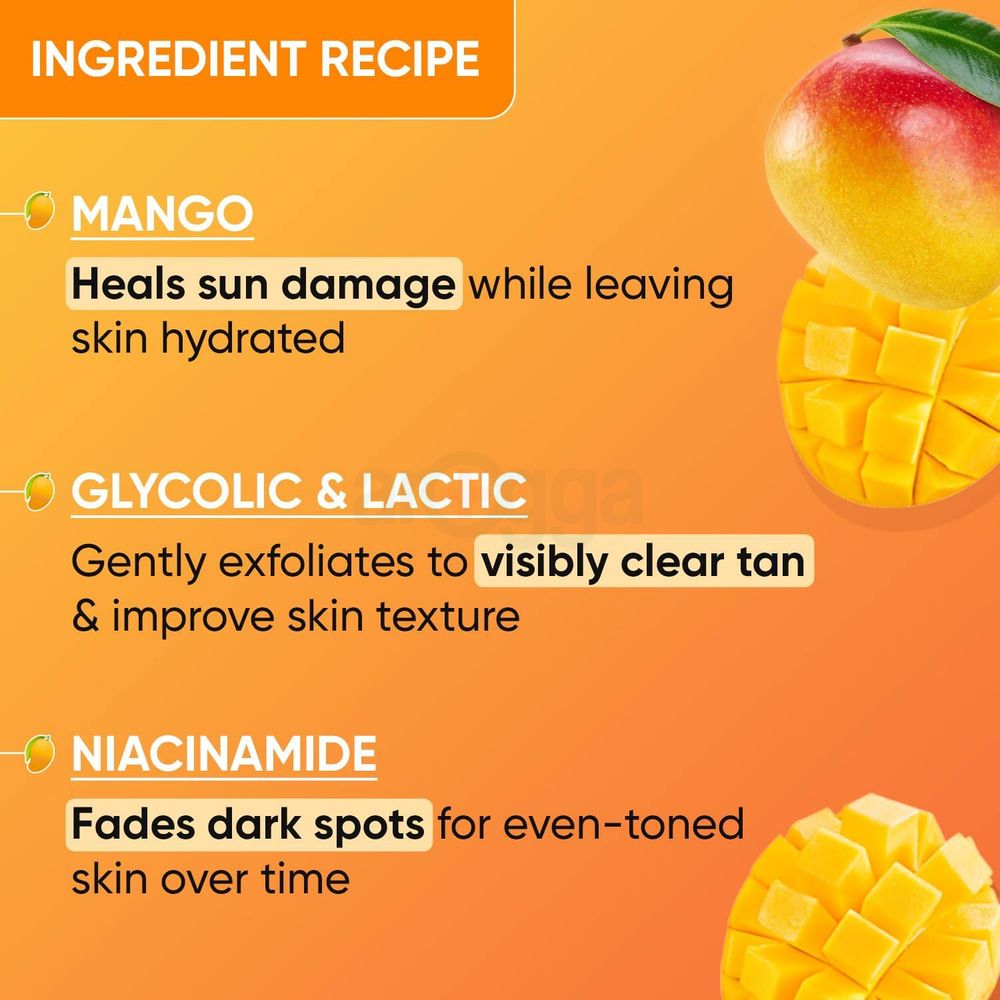 Dot and Key Mango Detan Gel Facewash with Glycolic and Niacinamide for All Skin Types  