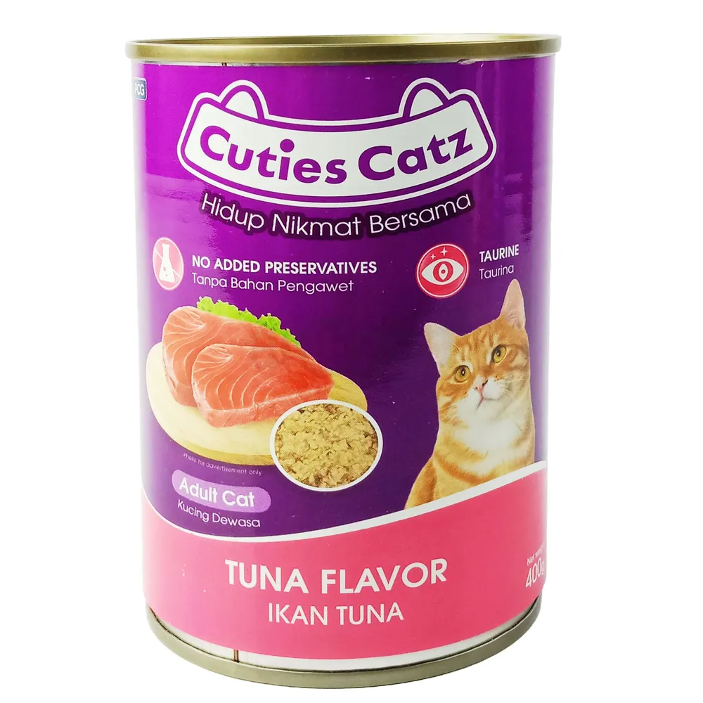 CUTIES CATZ ADULT CANNED TUNA 400G  