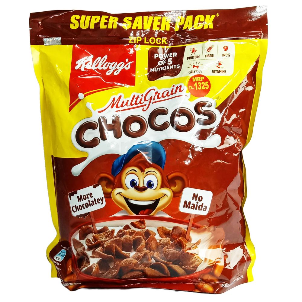 Kellogg's Chocos Chocolate Breakfast Cereal 1.10kg (Super Saver Pack)  