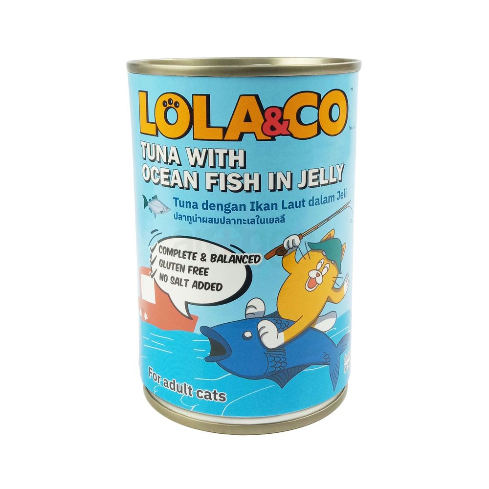 Lola & Co Can Tuna with Ocean Fish in Jelly 400gm  