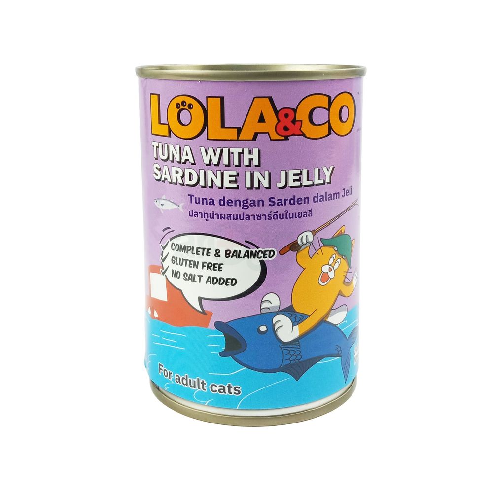 Lola & Co Can Tuna with Sardine in Jelly400gm  