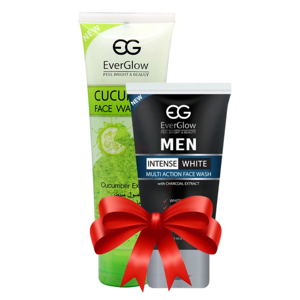 Buy Everglow Cucumber Face Wash Gel 100ml Get Everglow Intense White Multiaction 50ml Face wash   