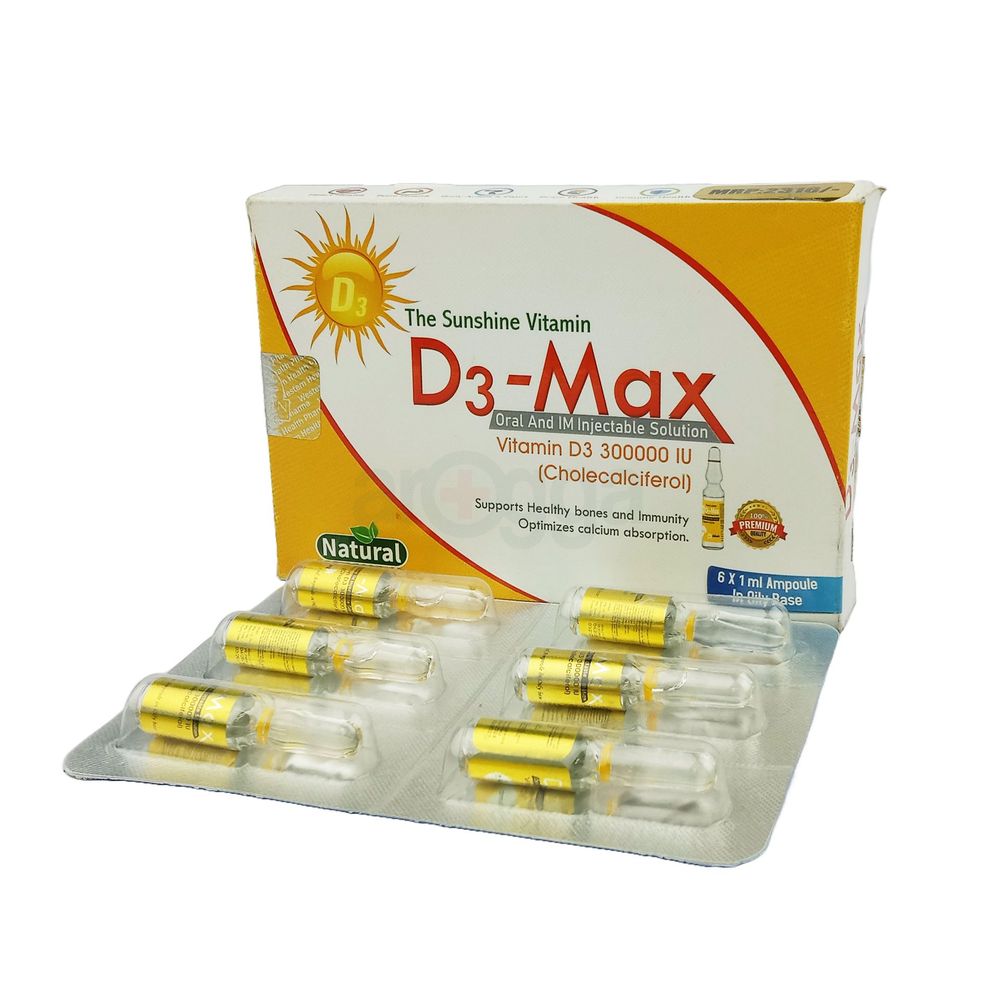 D3- Max 300000 IU Injection 6*1ml 300000IU injection