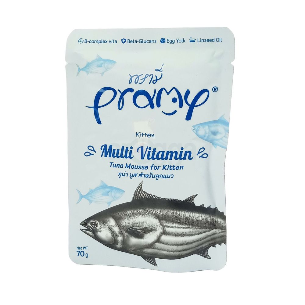 Pramy MULTIVITAMIN Pouch Tuna Moussefor Kitten 70gm  