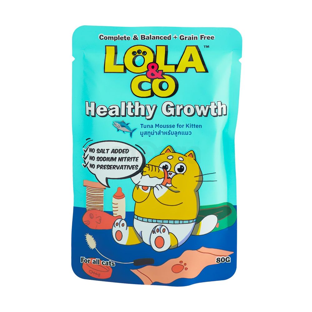 Lola & Co HEALTHY GROWTH Pouch Tuna Mousse for Kittens 80gm  