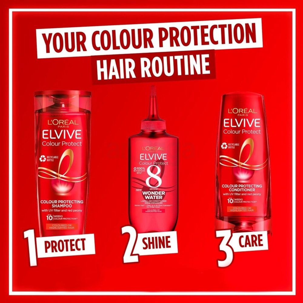 Loreal Paris Elvive Colour Protecting Shampoo with UV Filter and Red Peony for Coloured or Highlighted Hair  