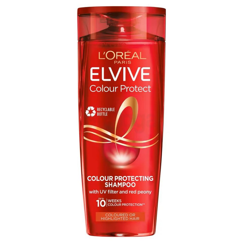 Loreal Paris Elvive Colour Protecting Shampoo with UV Filter and Red Peony for Coloured or Highlighted Hair  