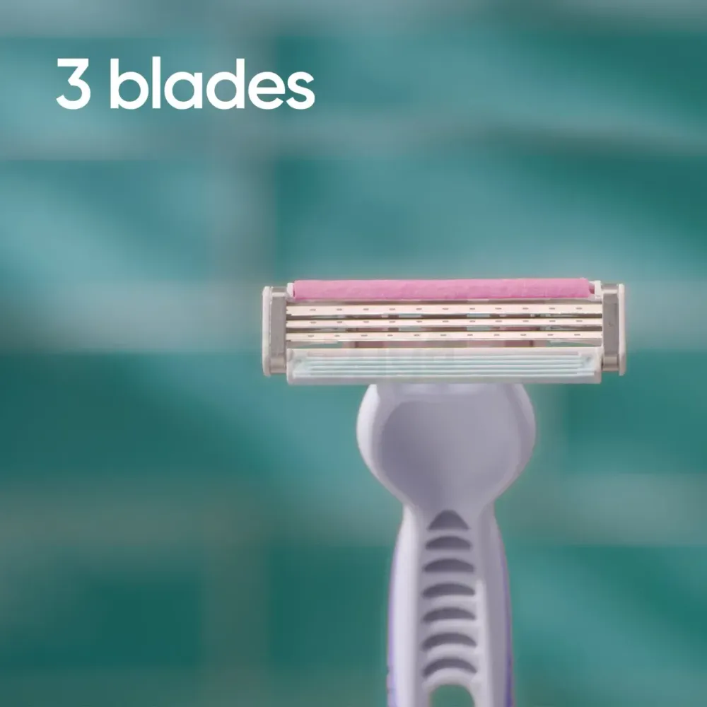 Gillette Venus 3 Colours Shaving Razor for Women 4 Pcs  