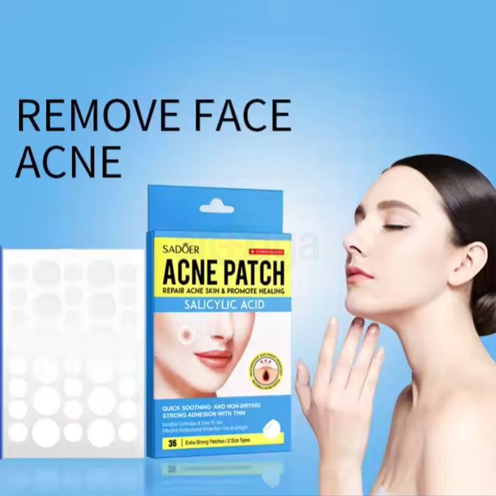 Sadoer Extra Strong Acne Patch with Salicylic Acid & Hydrocolloids 2 Size Types - 36 pcs  