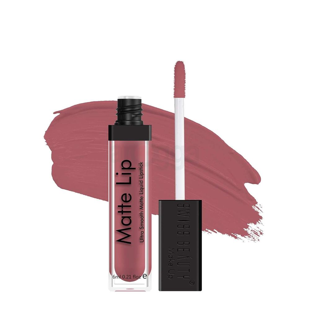 Swiss Beauty Matte Lip Ultra Smooth Liquid Lipstick- Real Nude 22  