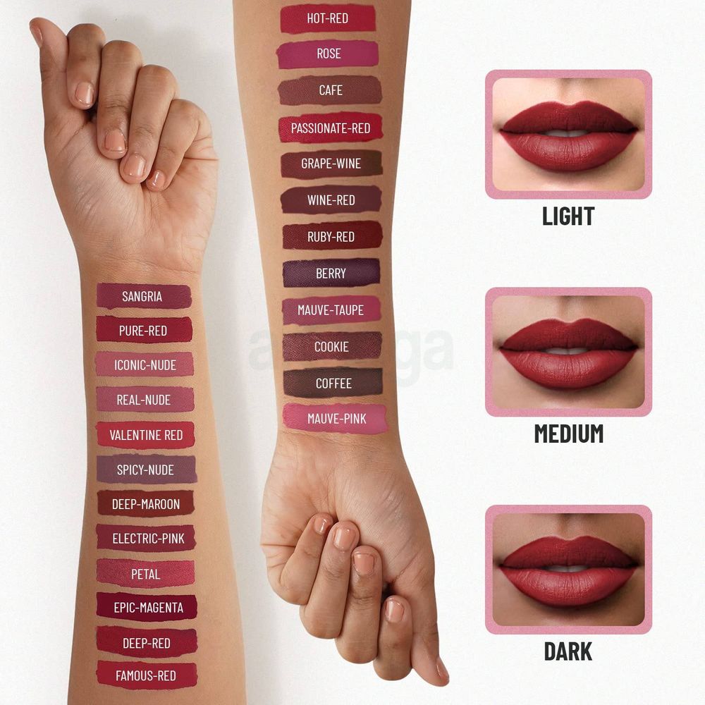 Swiss Beauty Matte Lip Ultra Smooth Liquid Lipstick- Real Nude 22  