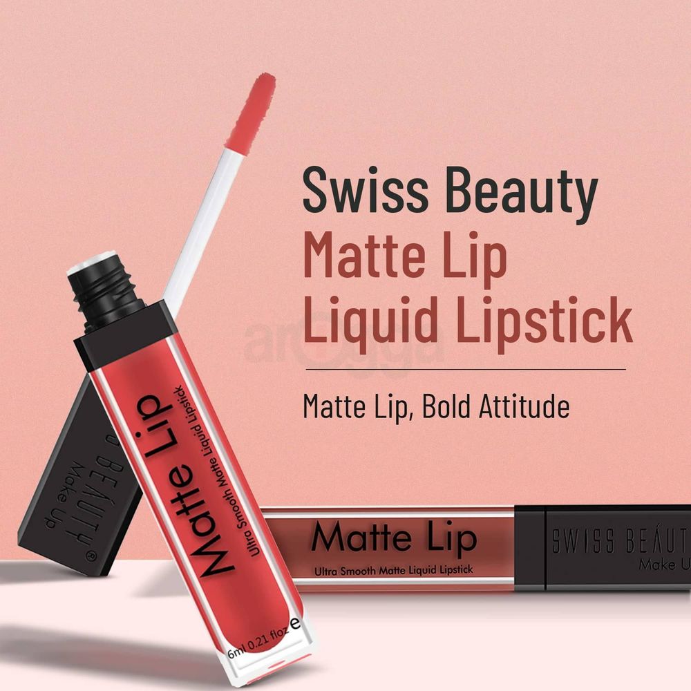 Swiss Beauty Matte Lip Ultra Smooth Liquid Lipstick-  Nude Bomb 27  