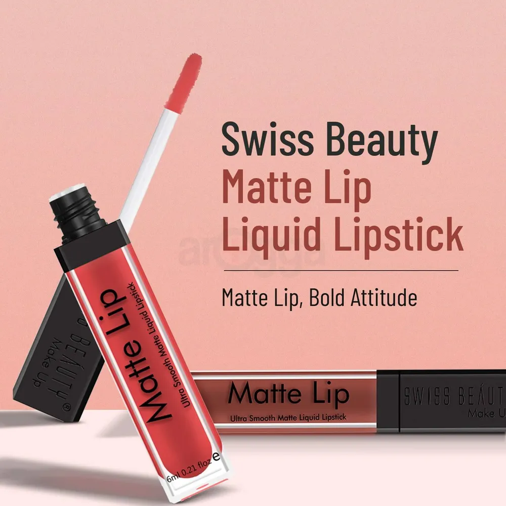 Swiss Beauty Matte Lip Ultra Smooth Liquid Lipstick- Mauve Pink 12  