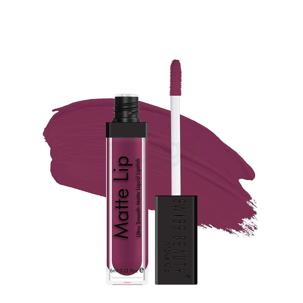 Swiss Beauty Matte Lip Ultra Smooth Liquid Lipstick- Berry Bloom 37  