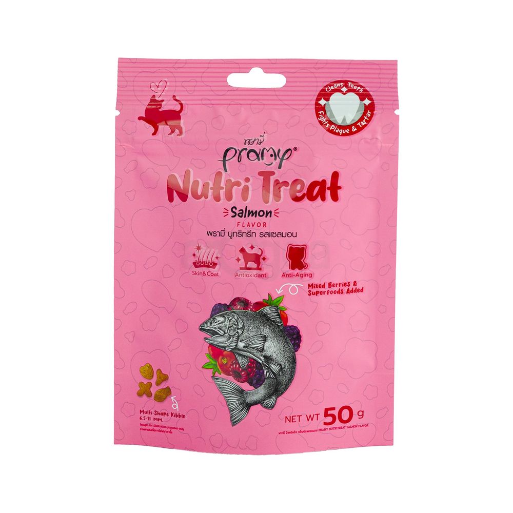 Pramy Nutri Treat Dry Cat Treat Salmon 50gm  