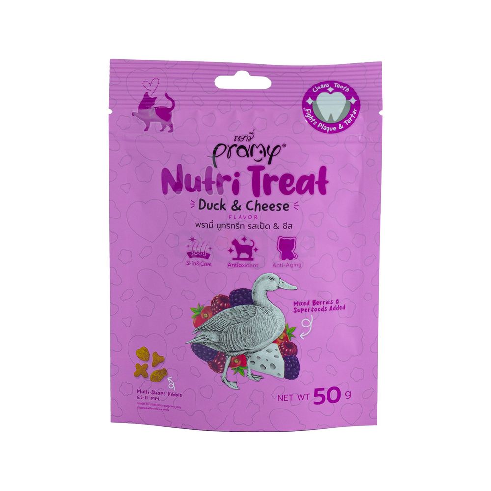 Pramy Nutri Treat Dry Cat Treat Duck & Cheese 50 gm  