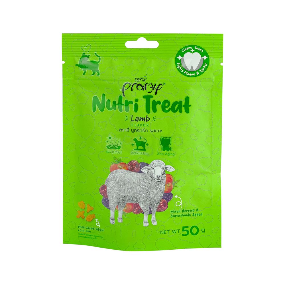 Pramy Nutri Treat Dry Cat Treat Lamb 50gm  