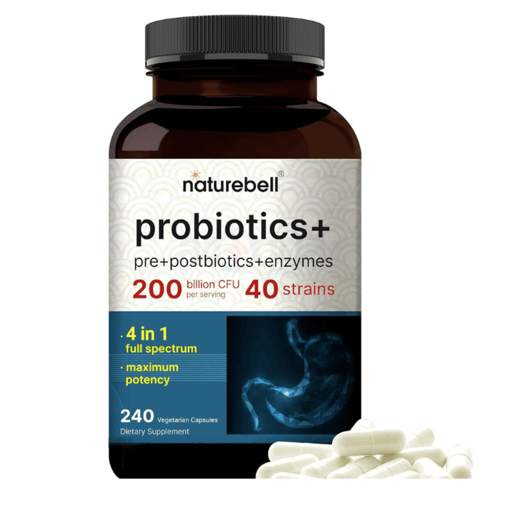 NatureBell Probiotics 200 Billion CFU Per Serving | 240 Veggie Capsules  