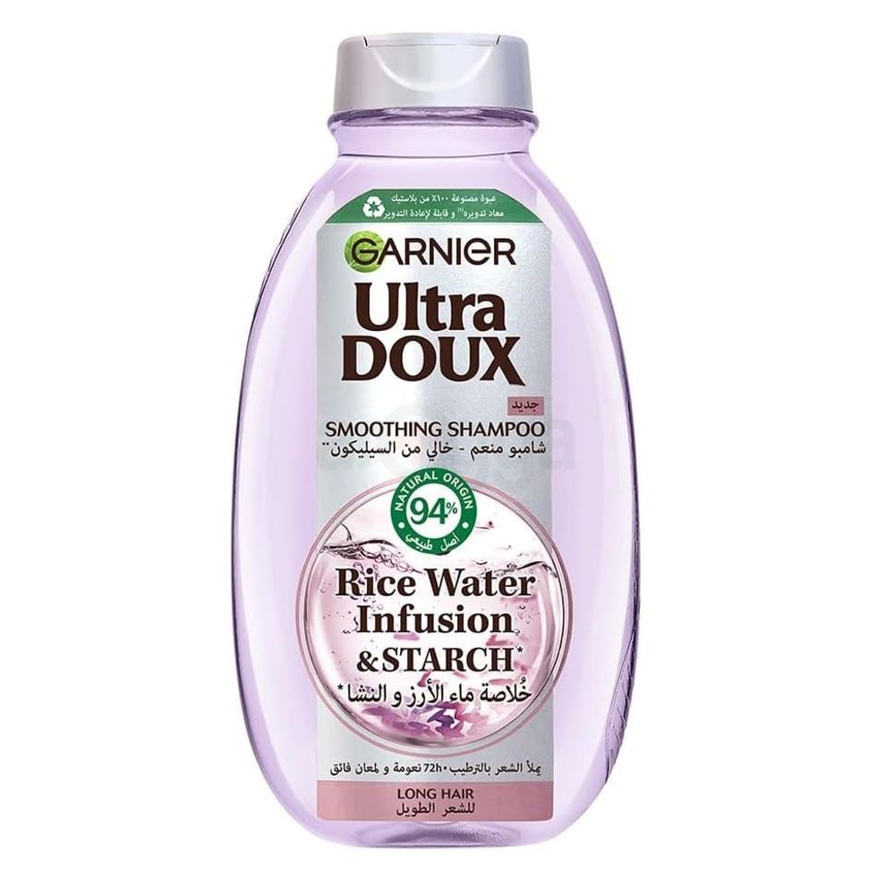 Garnier Ultra Doux Rice Water Infusion and Starch Smoothing Shampoo for Long Hair  