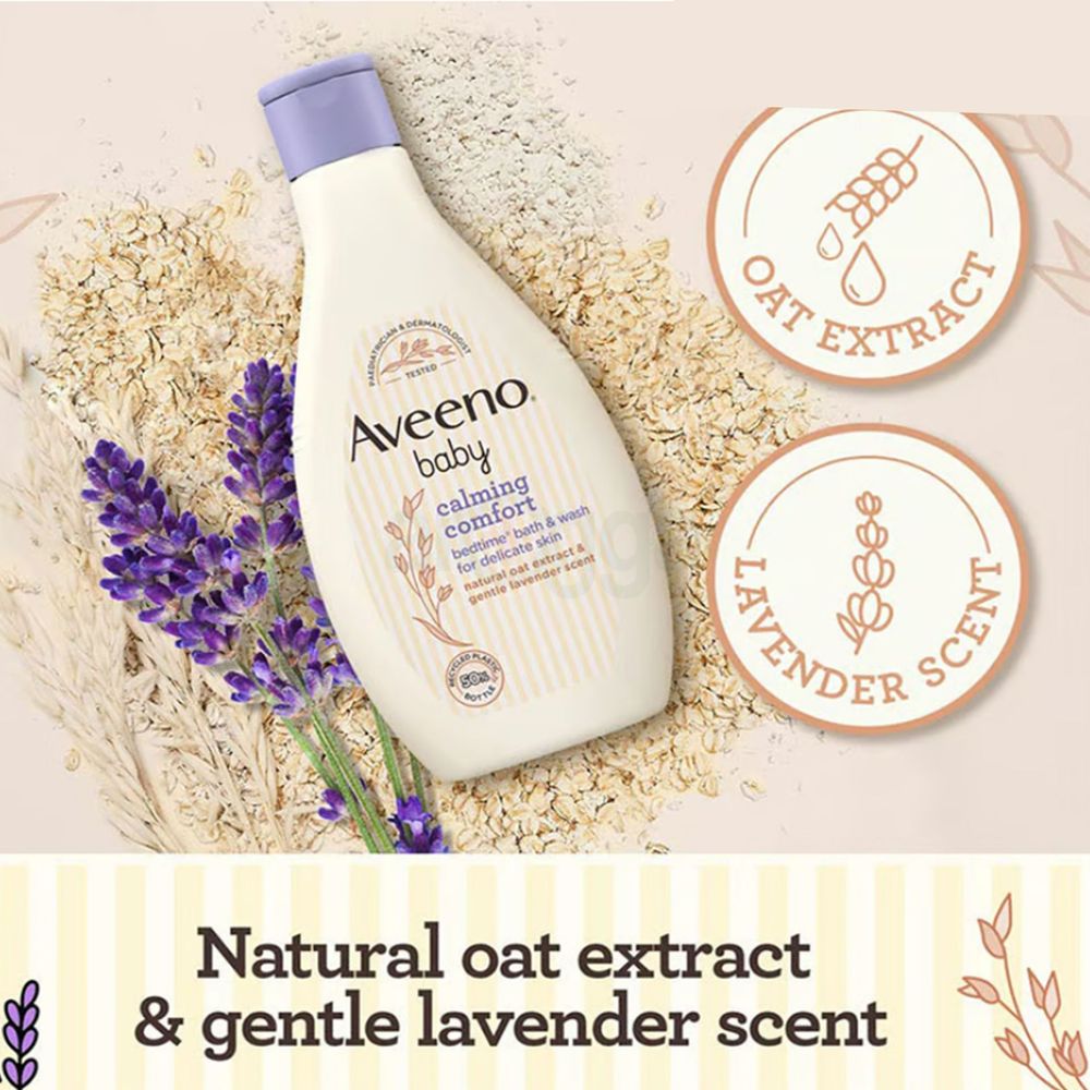 Aveeno Baby Calming Comfort Bedtime Bath & Wash for Delicate Skin  