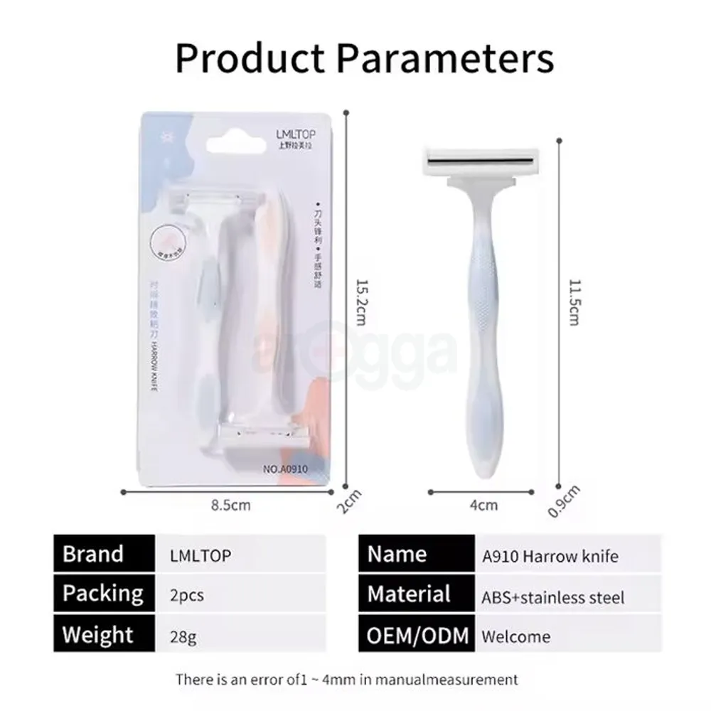 LMLTOP Harrow Knife Women's Razor 2 Pcs  