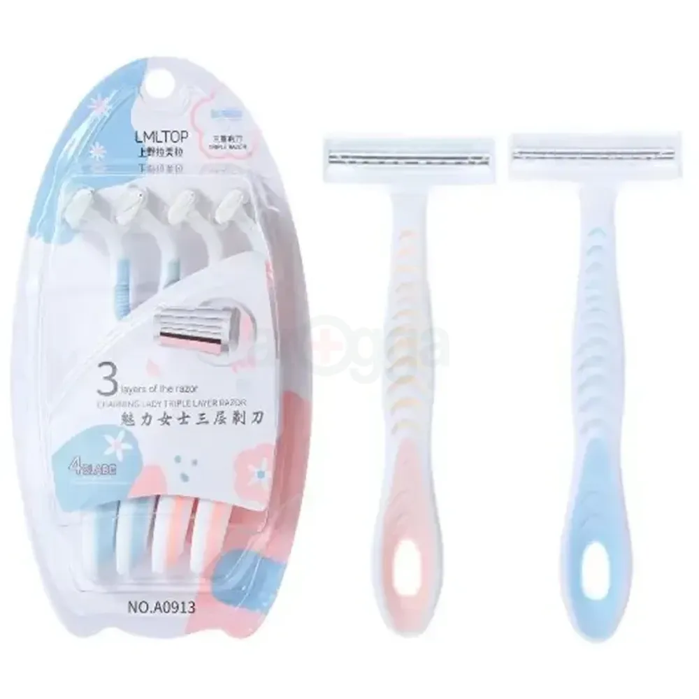 LMLTOP 3 Layers Charming Lady Triple Layer Razor 4 Pcs  