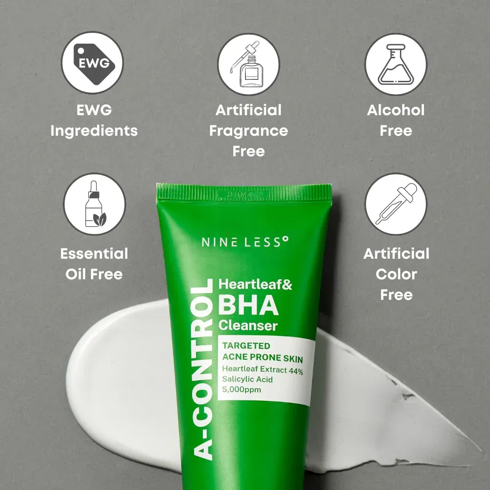 Nine Less A-Control Heartleaf & BHA Cleanser  