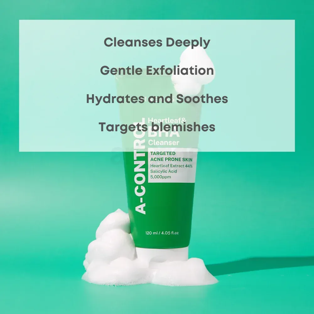 Nine Less A-Control Heartleaf & BHA Cleanser  