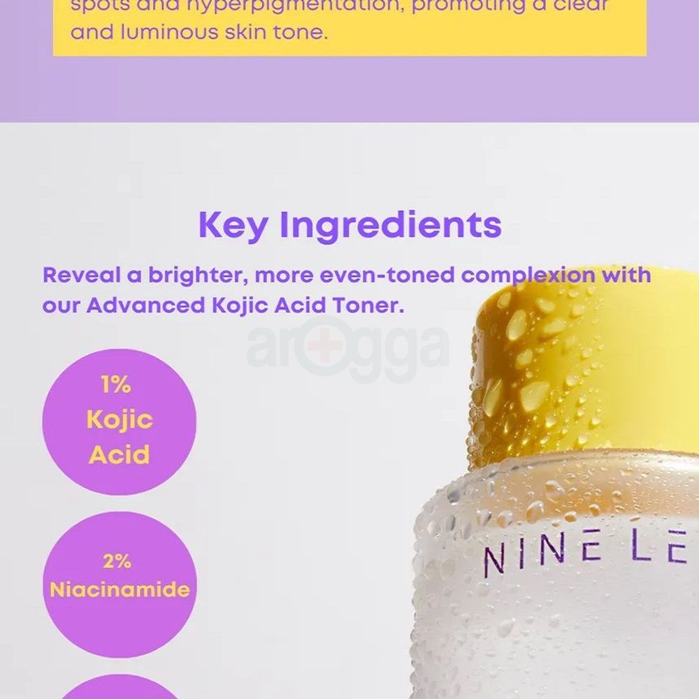 Nineless B Boost 1% Kojic Acid Toner for Dark spot and Pigmentation  