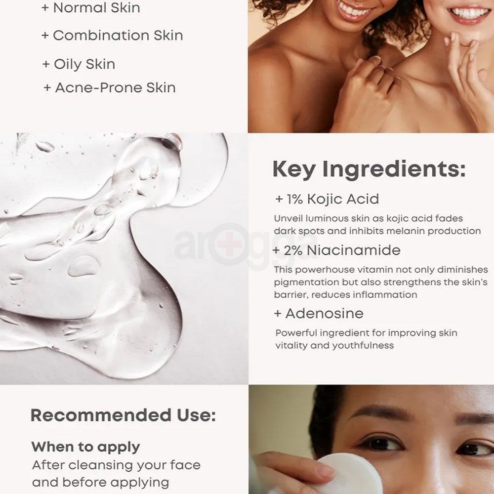 Nineless B Boost 1% Kojic Acid Toner for Dark spot and Pigmentation  