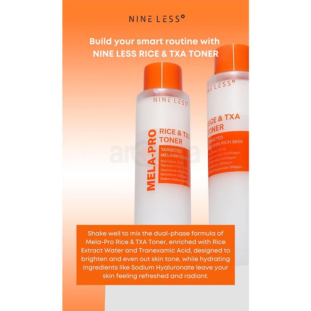 Nineless MELA-PRO Rice & TXA Toner for Targeted Melanin Rich Skin  