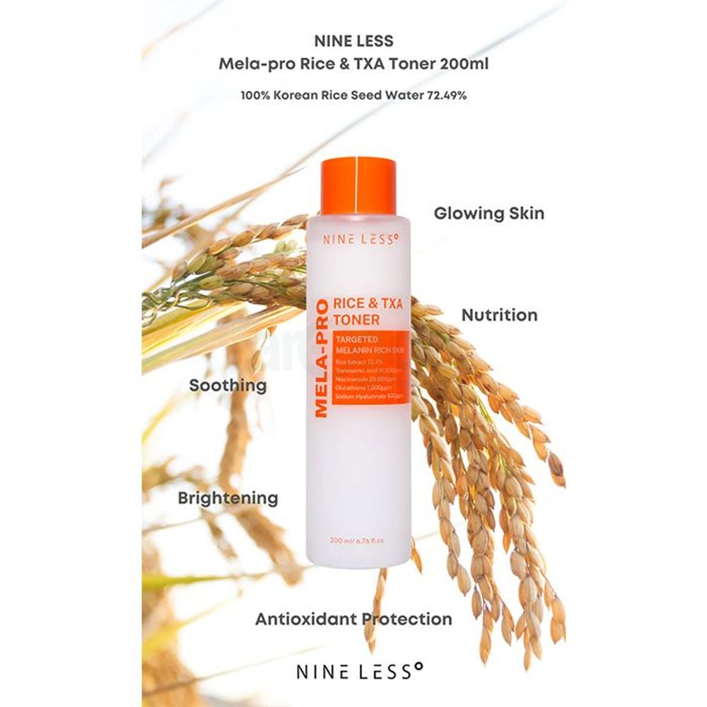 Nineless MELA-PRO Rice & TXA Toner for Targeted Melanin Rich Skin  