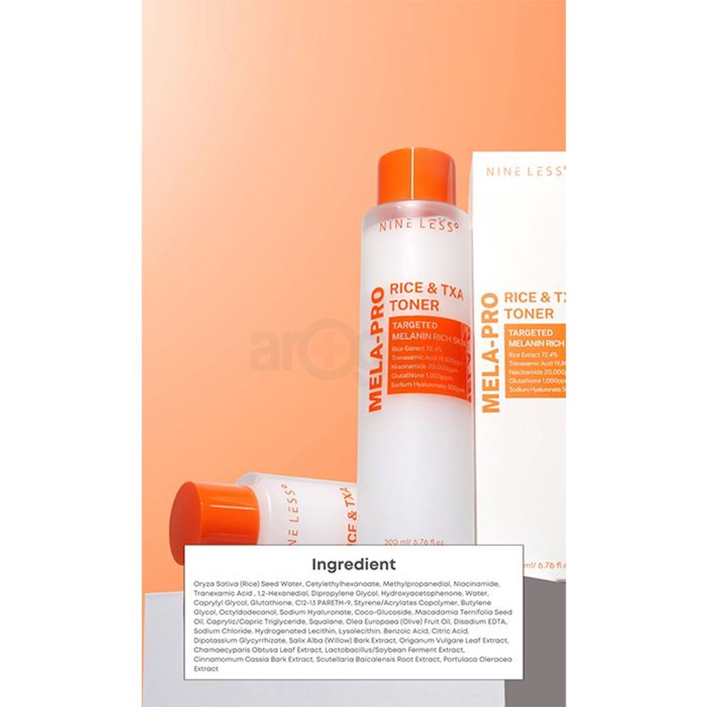 Nineless MELA-PRO Rice & TXA Toner for Targeted Melanin Rich Skin  
