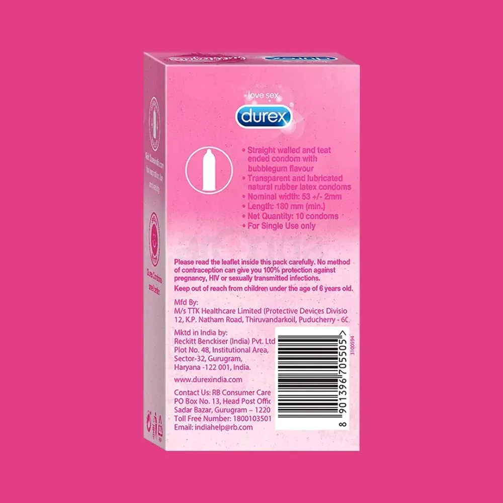 Durex Extra Thin Bubblegum 12 Pcs  