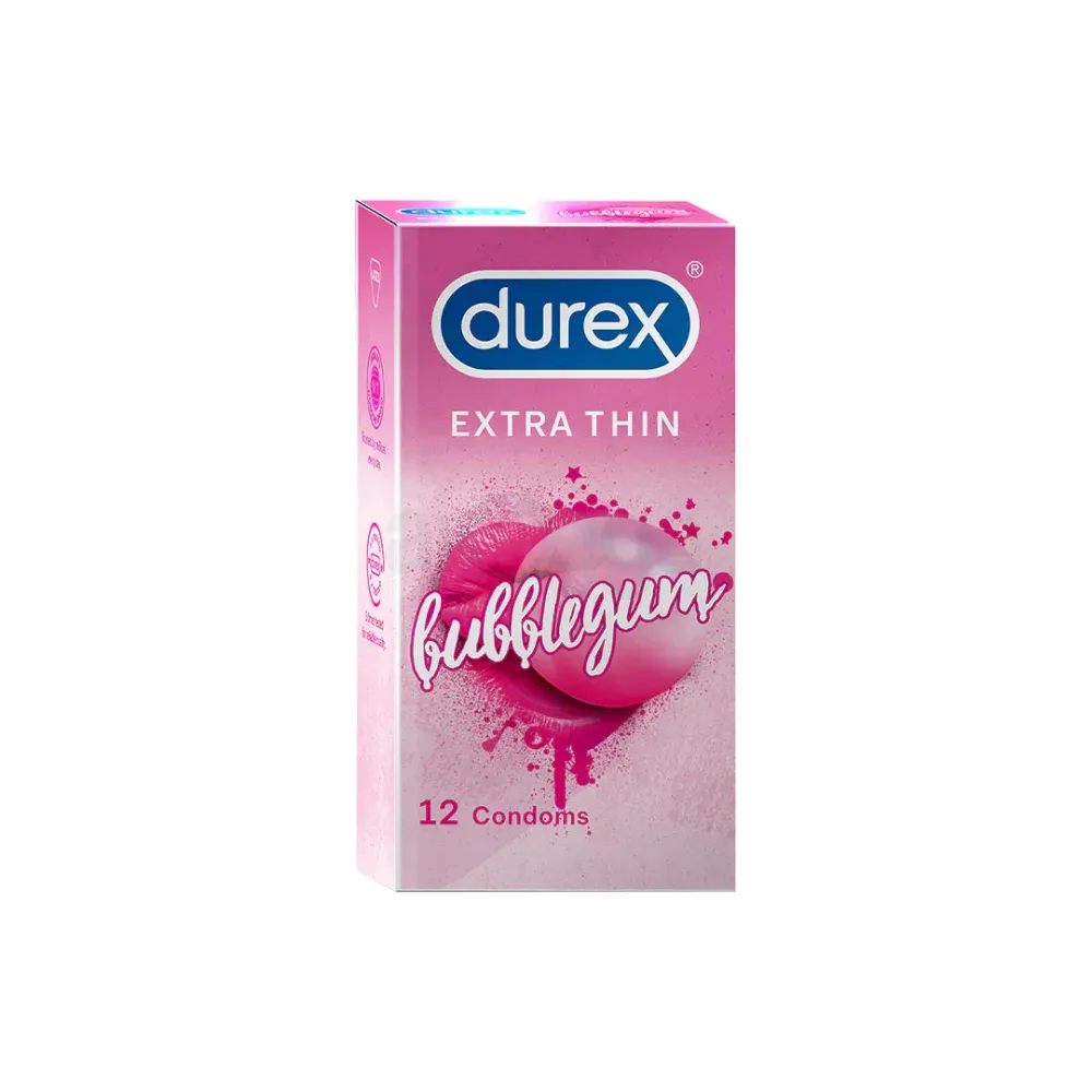 Durex Extra Thin Bubblegum 12 Pcs  
