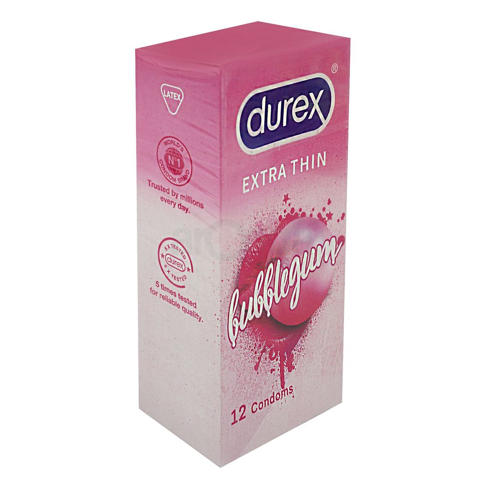 Durex Extra Thin Bubblegum 12 Pcs  