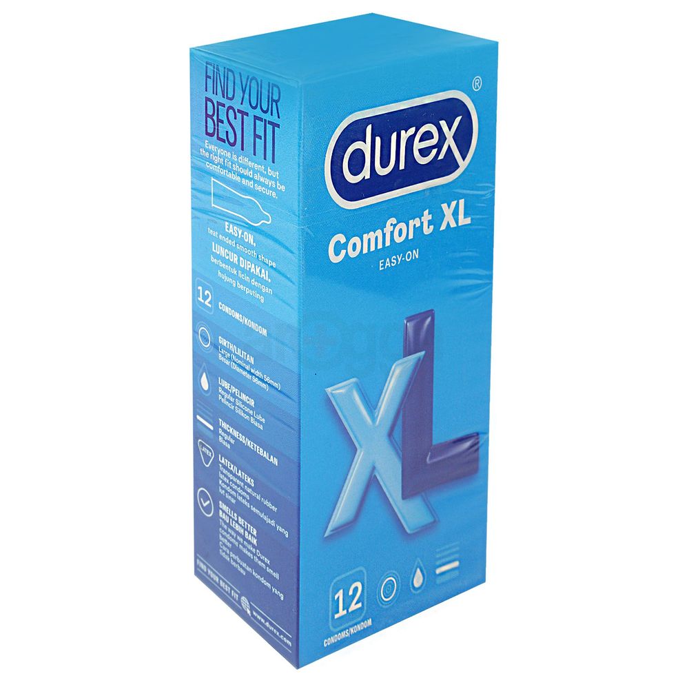 Durex Comfort Xl Easy on Condoms - 12 Pcs  