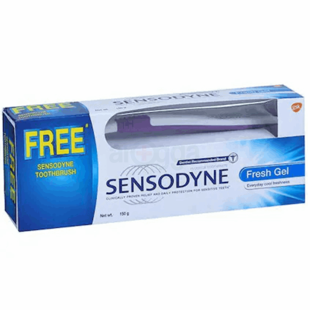 Sensodyne Fresh Gel Toothpaste (Free Sensodyne Toothbrush) 150gm  