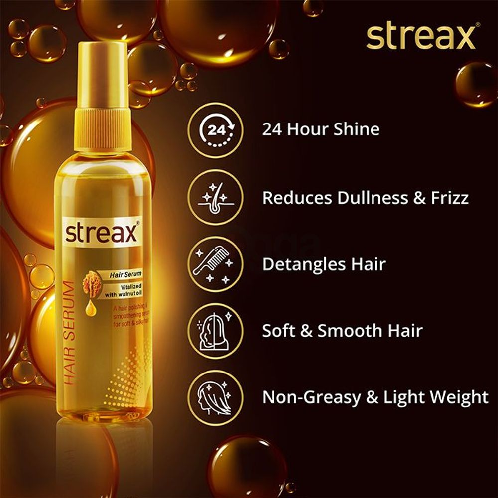 Streax Hair Serum Vitalized With Walnut Oil  