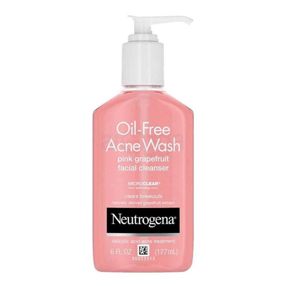 Neutrogena Oil Free Acne Wash Pink Grapefruit Facial Cleanser  